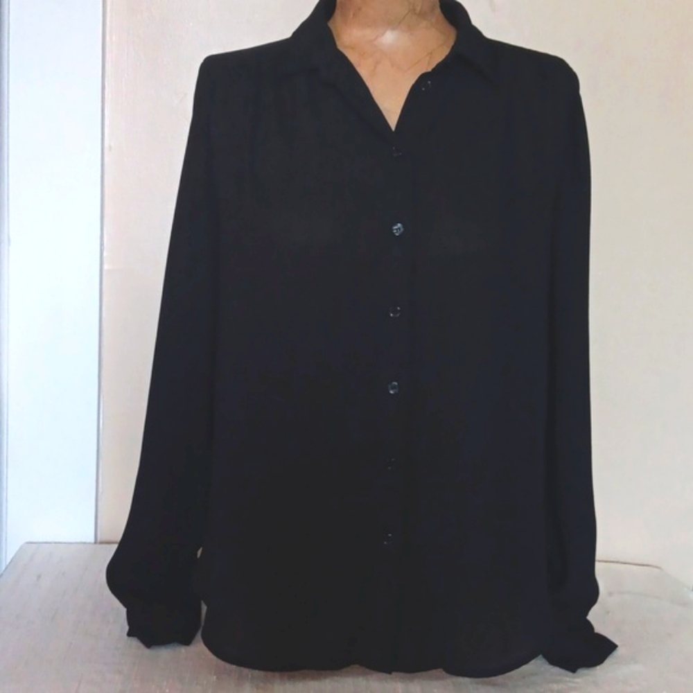 H&M Classic Black Blouse